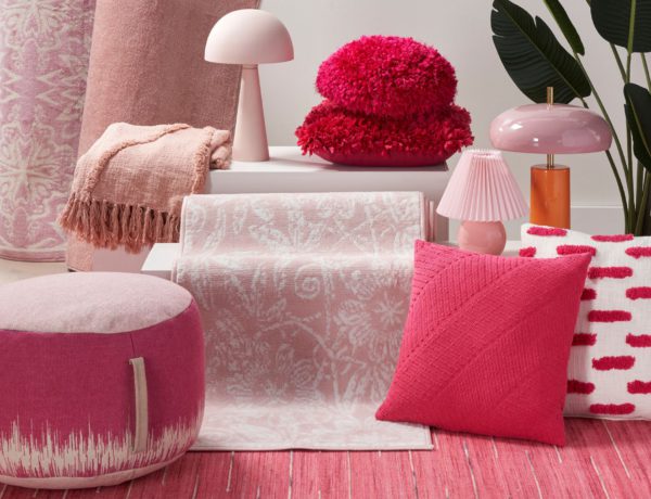 Barbiecore themed pink home decor